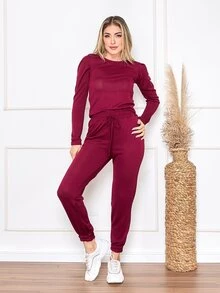 Women Two-piece Outfits - Màu Đỏ Sâu - Xem 3