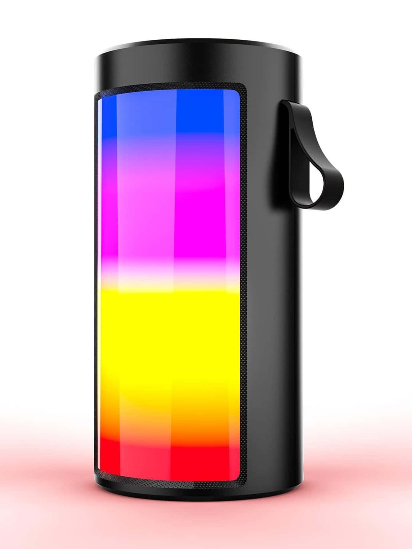 2 Inch TWS Wireless Bluetooth RGB Portable Cylinder Speaker - Black - View 1