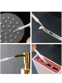 10pcs/Set Multifunctional Cleaning Brush For Shower Head Holes And Crevices - White - View 6