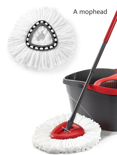 1pc Easy Cleaning Mopping Wring Spin Mop Refill Head- Get Spotless Floors in No Time