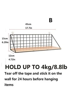 1pc Punch-Free Wall Mounted Storage Rack Fall Home Decor Room Decor