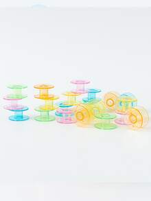 10入組彩色塑料線軸，縫紉機線軸 - 彩色 - 查看 2