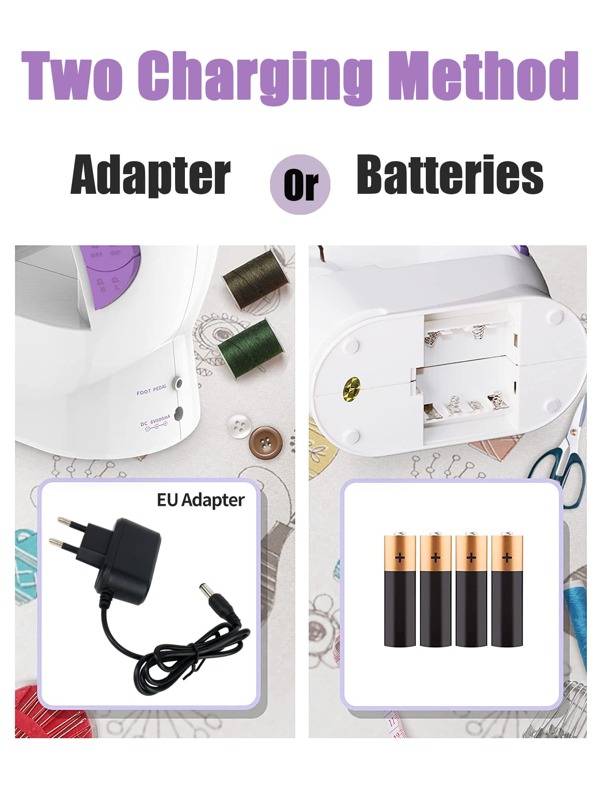 Mini Sewing Machine with Foot Pedal, Dual Speed Portable for Beginner