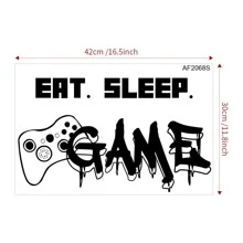 1 Chữ & Cho Game Miếng Dán Tường Hoa Văn, PVC Hiện Đại Tự Dính Tường Nghệ Thuật Decal, Cho Trang Trí Nhà - màu đen - Xem 7