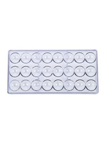 素色塑料金字塔、半球體、鑽石、方形巧克力模具套裝、家庭廚房巧克力烘焙工具、甜點製作工具 - 無色 - 查看 2