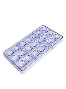 素色塑料金字塔、半球體、鑽石、方形巧克力模具套裝、家庭廚房巧克力烘焙工具、甜點製作工具 - 無色 - 查看 8