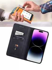keyunfei 1个黑色卡槽翻盖手机壳，兼容苹果11/12/13/14/15 Pro Max、P50 Pro，兼容三星Galaxy A70，兼容荣耀8S 2020，兼容红米9T，兼容Pixel 5，兼容POCO X4 GT，兼容一加Nord N100，国际版，非国内版。 - 黑色 - 查看 8