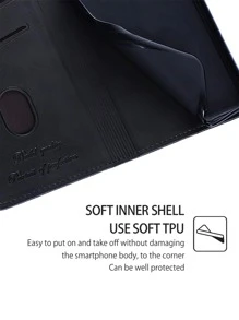 keyunfei 1个黑色卡槽翻盖手机壳，兼容苹果11/12/13/14/15 Pro Max、P50 Pro，兼容三星Galaxy A70，兼容荣耀8S 2020，兼容红米9T，兼容Pixel 5，兼容POCO X4 GT，兼容一加Nord N100，国际版，非国内版。 - 黑色 - 查看 7