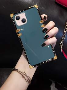 Funda para móvil marco en contraste con diseño de caja de silicona - Azul - Ver 4