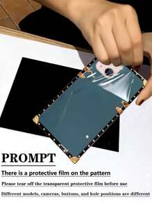 Funda para móvil marco en contraste con diseño de caja de silicona - Azul - Ver 3