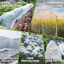 1pc Garden Mesh Netting Mosquito Netting, Plant Covers Bird Netting Protection Netting For Vegetable Fruits, Row Cover Raised Garden Bed Cover Screen Netting - White - View 8