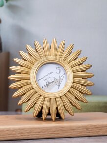 1pc Gold Sunflower Shaped Photo Frame Decoration - Gold - View 3