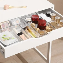 6pcs Clear Drawer Storage Box, Gift For Valentine's Day Back To School - Clear - View 1