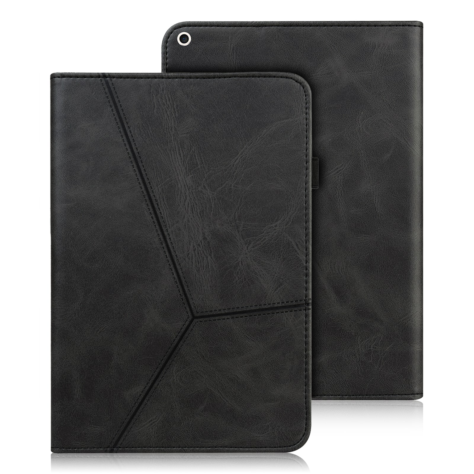 Tablet Case Compatible With Samsung IPad Tablet PU Leather Multi-Angle Stand Folio Case, Stripe Black