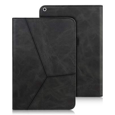 GLANDOTU Funda para Tablet Compatible con Samsung iPad Tablet Funda Folio con Soporte multiángulo de PU, Raya Negra