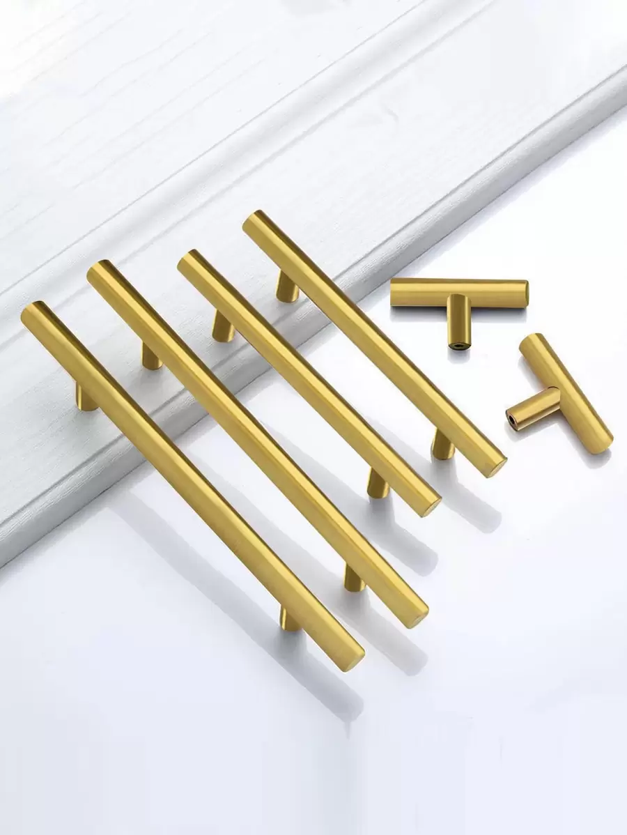 4入组/套櫥櫃拉絲不銹鋼櫥櫃廚房抽屜條形櫥櫃 - 金色 - 查看 1