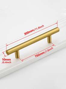 4入组/套櫥櫃拉絲不銹鋼櫥櫃廚房抽屜條形櫥櫃 - 金色 - 查看 8