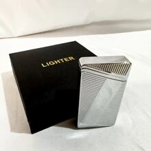 Usb Rechargeable Touch Induction Lighter, Benzine Lighter For Lighters - Silver - View 4