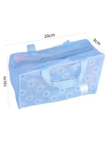 1 túi đựng đồ vệ sinh cá nhân bằng nhựa, phong cách Boho - Hồng - Xem 2