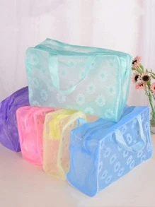 1 túi đựng đồ vệ sinh cá nhân bằng nhựa, phong cách Boho - Hồng - Xem 4
