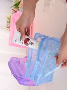 1 túi đựng đồ vệ sinh cá nhân bằng nhựa, phong cách Boho - Hồng - Xem 5