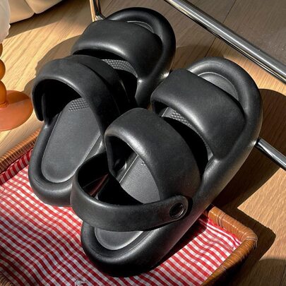 Cool Slides For Women, Double Strap Slingback EVA Slippers