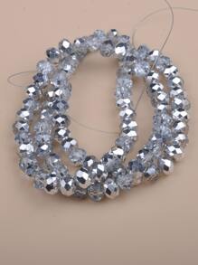 85pcs/pack 6mm Metallic Flat Beads - Silver Gray - View 1