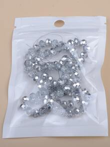 85pcs/pack 6mm Metallic Flat Beads - Silver Gray - View 3