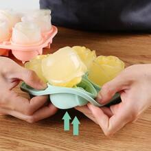 1入組矽膠冰塊模具,現代玫瑰設計製冰機托盤