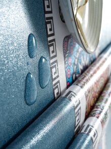 1pc Sun Love Blue Pvc Tablecloth, Waterproof And Oilproof Rectangle Printed Table Cover For Home, Tv Cabinet, Coffee Table - Multicolor - View 6