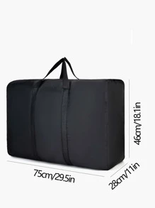 Quilt Clothes Storage Bag Travel Duffel Bag Large Capacity Moving Paking Bag - Black - View 4