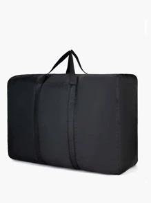 Quilt Clothes Storage Bag Travel Duffel Bag Large Capacity Moving Paking Bag - Black - View 5