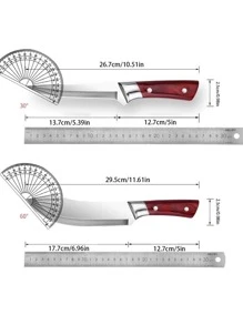de acero inoxidable con mango de madera - Color caoba - Ver 5