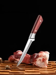 de acero inoxidable con mango de madera - Color caoba - Ver 2