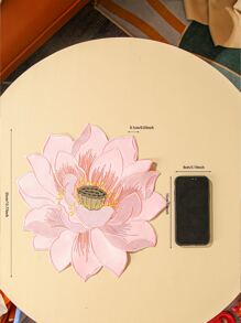 1 件绣花莲花隔热餐垫、乡村风格杯垫 - 彩色 - 查看 2