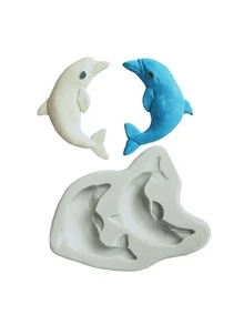 Molde de silicona delfín en forma de - Multicolor - Ver 1