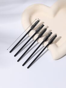 100 件一次性睫毛刷睫毛延长工具眉刷睫毛膏棒涂抹器卷轴睫毛化妆品 - 黑色 - 查看 2