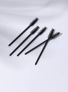 100 件一次性睫毛刷睫毛延长工具眉刷睫毛膏棒涂抹器卷轴睫毛化妆品 - 黑色 - 查看 4
