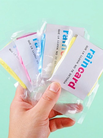 1入組壓縮卡一次性雨衣