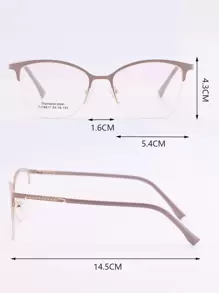 1 件女士猫眼半框电脑眼镜