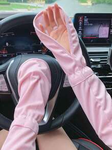 防曬抗UV 1對女士冰絲降溫臂套手套，防UV透氣戶外運動臂套