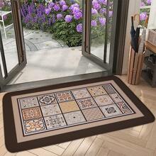 1pc Vintage Simple Anti-slip Door Mat, Easy-to-clean Floor Mat For Living Room/bedroom Entrance