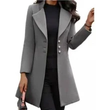 Autumn Coat Jacket - Grey - View 1