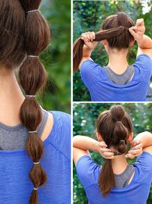 1000个/包 透明一次性迷你橡皮筋，强力弹力发圈，塑料袋包装，休闲马尾发圈，发绳，运动健身服，发绳，发饰，头饰，弹力带 - 無色 - 查看 2