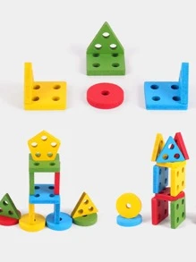 圣诞装饰木制分类和堆叠玩具、颜色识别堆叠器形状分类器、适合幼儿和学龄前儿童的学习拼图礼物、益智玩具学校用品、玩具、圣诞节、游戏、堆叠玩具、儿童游戏幼儿、叠叠乐、玩具、儿童玩具、木制玩具