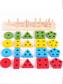 圣诞装饰木制分类和堆叠玩具、颜色识别堆叠器形状分类器、适合幼儿和学龄前儿童的学习拼图礼物、益智玩具学校用品、玩具、圣诞节、游戏、堆叠玩具、儿童游戏幼儿、叠叠乐、玩具、儿童玩具、木制玩具