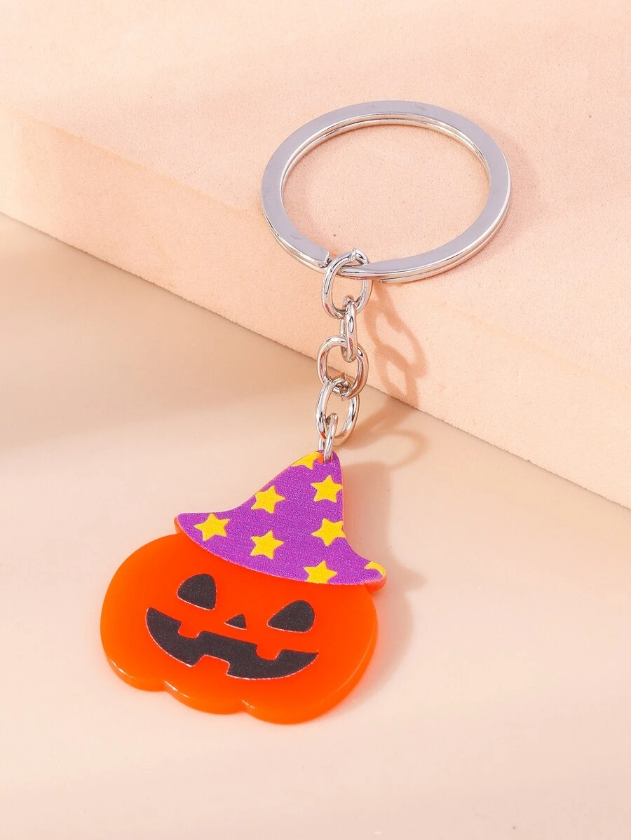 1pc Women's Pumpkin-Shaped Alloy Keychain, Suitable For Halloween Christmas Gift Ideas Bag Accessories Lanyards With Id Holder Car Accessories Bag Charms