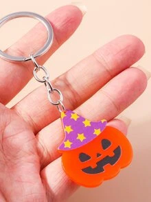 1pc Women's Pumpkin-Shaped Alloy Keychain, Suitable For Halloween Christmas Gift Ideas Bag Accessories Lanyards With Id Holder Car Accessories Bag Charms