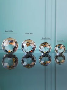 水晶多面鑽石球裝飾物發亮裝飾物 - 無色 - 查看 6