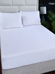 1入組素色顏色床墊套適用於國王床-額外深的口袋-柔軟的超細纖維-抗收縮和-簡單的護理-緊身適用於深的床墊